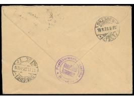 2 x 5 Mrd M. und 3 x 10 Mrd M auf  Einschreibbrief  mit Stempel Berlin-Steglitz 1 17.11.23  in die Tschechoslowakei,  Sondert