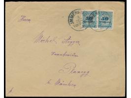 Dezemberbrief:  2 x 50 Mrd M. auf Brief mit Stempel Jmmenstadt 3.12.23 nach Planegg, portorichtig, Bedarf
Postleitzahl: 875
