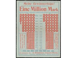 Ganzsachen-Kartenbrief mit innen zweifarbigem  Zudruck A. Dinkelmann, Bankgeschäft, Worms  (Lotterie), Stempel Worms 25.9.03,