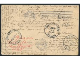 Reise um die Welt: &nbsp;Ganzsache 10 Pf. mit Stempel &nbsp;Sonneberg &nbsp;25.1.01 nach Lima / Peru, Durchgangsstempel New Y