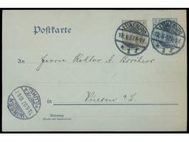 Ganzsachen-Aufbrauchsausgabe 2 Pf. (1902) mit zugedrucktem Wertstempel 3 Pf., mit Wasserzeichen "S 2", Stempel Lüneburg 1 13.