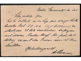 Ganzsache  Postreiter  80 Pf.  gezähnt,  Stempel  Berlin-Grunewald  28.2.22. nach Hamburg, unterfrankiert, Stempel Porto und 