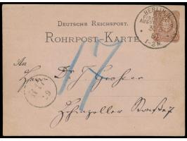 Rohrpost-Ganzsache  25 Pf. mit auf Rohrpost sehr seltenem Sonderstempel  Berlin, N. 55 Fischerei-Ausstellung  30.6.80,  Stemp