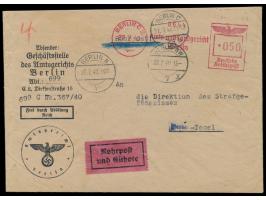 Rohrpost und Eilboten-Dienstbrief "Frei durch Ablösung Reich" mit Absenderfreistempel  Berlin C 2   27.7.40 "Amts- und Landge