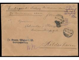 Minden (Westf.) 1,  Wertbrief mit Wertangabe "70 Billionen Mark" 28.11.23 nach Hildesheim, handschriftlich  "Durch Einnahmena