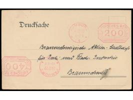 2 x Postfreistempel Hamburg 1 14.12.22 mit Achteck-Wertrahmen 200 Pf. (Datum-Fehleinstellung) und 23.12.22 mit 400 Pf. wegen 