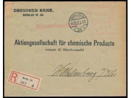 Francotyp-Absenderfreistempel-Vorläufer,  Fabrikat Anker,  Berlin W 8, Dresdner Bank, Behrensstr. 35-39,  Achteck-Wertrahmen 