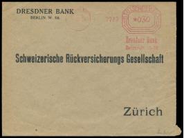 Francotyp-Absenderfreistempel-Vorläufer,  Fabrikat Anker,  Berlin W 8, Dresdner Bank, Behrensstr. 35-39,  Achteck-Wertrahmen 