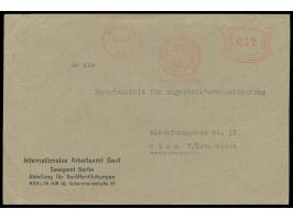 Absenderfreistempel  Internationales Arbeitsamt Genf / Zweigamt Berlin,  Berlin NW 40 15.9.30, Bogenrechteck-Wertrahmen mit W