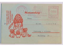 Reklameumschlag mit Absenderfreistempel  Elmshorn  9.7.38, Fa. Mölln Mühlenwerke, Hakenkreuz-Wertrahmen 008 Pfg., auf seltene