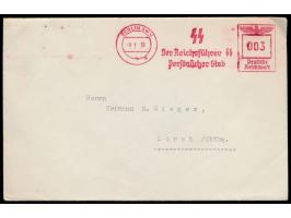 Absenderfreistempel  Berlin SW 11  9.1.39,  SS / Reichsführer SS / Persönlicher Stab,  Wertrahmen Reichsadler 003 Pf., Drucks