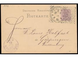 Hoster- Maschinenstempel  Berlin C2 27.11.85, mit Nummern  27 und 1 , 2 links vom L, Miller HO-4, auf Ganzsache 5 Pfg. mit Fi