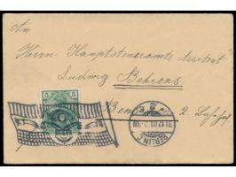 Beling &amp; Lübke-Maschinenstempel  Berlin C. 2 E 31.12.01 mit Flagge Krone / Posthorn, links unten kopfstehend auf kleinfor