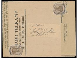 Streifband mit 2 x 3 Pf. mit  DAPAG-Frankiermaschine Leipzig a 2 b  5.10.19 (rechts oben und links unten), Aufbrauch der 3 Pf