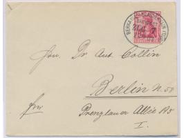 Berka (Ilm) - Blankenhain (Thür.)  Zug 7 22.9.03, Stumpfovalstempel auf Brief nach Berlin, Ankunftstempel 23.9.03, Zweigbahn,