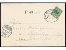 Bühl - Bühlerthal,  Ovalstempel Zug 11 17.6.99 auf 5 Pfg. Krone/Adler,  Kleinbahn  der  Bühlertalbahn (6 km), Ankunftstempel 