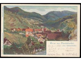 Bühl - Bühlerthal,  Ovalstempel Zug 11 17.6.99 auf 5 Pfg. Krone/Adler,  Kleinbahn  der  Bühlertalbahn (6 km), Ankunftstempel 