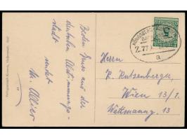 Ovalstempel  Königsberg - Allenstein  mit Unterscheidungsbuchstaben a   Z. 779   27.3.24 auf Ansichtskarte Allenstein (Ostpr.