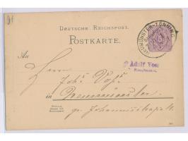 Neumünster - Tönning &nbsp;Zug 1 7.10.87, Stumpfovalstempel der Westholsteinischen Eisenbahn-Gesellschaft (Übernahme durch di