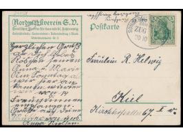 Sonderburg - Norburg  Zug 7 20.10.12, Stumpfovalstempel der Kleinbahn (Schmalspur) auf der Insel Als, Nordmarkverein-AK mit 5