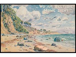 Sonderburg - Norburg  Zug 7 20.10.12, Stumpfovalstempel der Kleinbahn (Schmalspur) auf der Insel Als, Nordmarkverein-AK mit 5