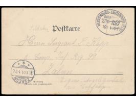 Weissenburg - Lauterburg (Els.)  Zug 1187 10.1.01, sehr frühes Stempeldatum der erst am 1.7.1900 in Betrieb genommenen Streck