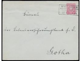 Wiesbaden / Bahnp. Wiesbaden - Frankfurt a / M.  27.5.83 auf Ganzsachenumschlag 10 Pf. nach Gotha, Ankunftstempel 28.5.83, Be