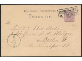 Schneekoppe, Gummistempel links oben violett,  Bild F 128 / 02, R3 Schneekoppe des Riesengebirges 15.7.82, Ankunftstempel Ber