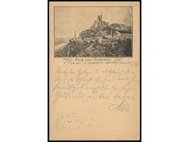 Gruß vom Drachenfels,  Bild F 38 / 5, Stempel Drachenfels 26.7.87, Ankunftstempel Breslau, Bedarf
Postleitzahl: 536

