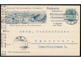 August Stukenbrok, Einbeck - Deutschland-Fahrräder: &nbsp;Postkarte mit Abbildung des Firmengeländes und Wertstempel 5 Pf., S