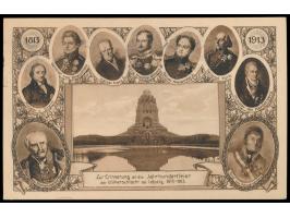 Privatganzsache 5 Pf.,  Leipzig, Jahrhundertfeier der Völkerschlacht,  kompletter Satz von drei Karten, Bilder  Völkerschlach