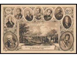 Privatganzsache 5 Pf.,  Leipzig, Jahrhundertfeier der Völkerschlacht,  kompletter Satz von drei Karten, Bilder  Völkerschlach