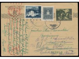 Dienstmarke 0,50 Kuna  als Zusatzfrankatur auf Ganzsache 1,50 Kuna mit weiterer 0,50 Kuna nach Berlin, Stempel  Tuhelj  10.3.