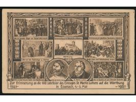 Reformation, &nbsp;Wertstempel 40 Pfg. Germania, sehr seltenes Bild Frech C 3 / 2 &nbsp;&nbsp;2 Medaillons Luther ... Luther 