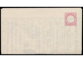 Anzeigenfaltbrief &nbsp;1 Gr. Großer Brustschild von Berlin, innen Serienvermerk &nbsp;Litt. D. Ser. II. , Strahlendorf / Met