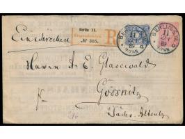 Privat-Anzeigen-Faltbrief  10 Pf., Strahlendorf / Mette PAF 2 F 1 / 01, mit Zusatzfrankatur 20 Pf. als  Einschreiben,  Stempe