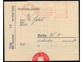Absenderfreistempel &nbsp;Berlin SW 61 2.12.35, &nbsp;mit Hakenkreuz-Wertrahmen 8 Pf., Werbeeinsatz &nbsp;&quot;Berlin-Stadt 