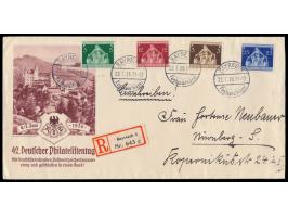 Satz "Internationaler Gemeindekongress"  auf langformatigem Sonderumschlag "42. Deutscher Philatelistentag", Stempel  Bayreut