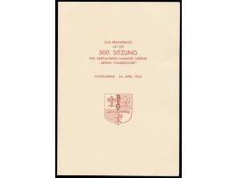 Europäischer Postkongress: &nbsp;Geschenkheft anlässlich der 500. Sitzung des Briefmarken-Sammler-Vereins Berlin-Wilmersdorf 