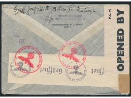 Luftpostbrief 2. Gewicht (bis 10 g) nach USA, Frankatur 105 Pf., Stempel Wien 25.7.41, Absenderstempel  Gesellschaft der Freu