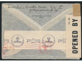 Luftpostbrief 3. Gewicht (bis 15 g) nach USA, Frankatur 105 Pf., Stempel Wien 9 30.7.41, etwas blasser Absenderstempel  Gesel