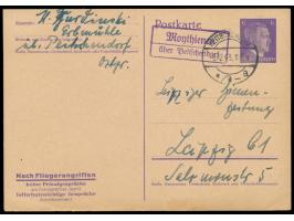 Kreis Sensburg (Ostpreußen):  Stempel  Peitschendorf  6.12.43 und seltener  PSt II-Stempel Moythienen über Peitschendorf  auf