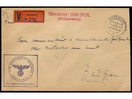 Wertbrief &nbsp;mit Wertangabe 1100 RM, Stempel &nbsp;Radeberg &nbsp;1.8.36, Briefstempel Erg.-Bataillon 23 Radeberg Frei dur