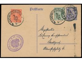 Dienstganzsache 20 Pf. mit &nbsp;Württemberg-Dienstmarke 5 Pf. &nbsp;und Dt. Reich-Dienstmarke 1 M., Stempel Ludwigsburg 3.1.