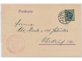 1,25 Mk. auf Karte des &nbsp;Reichsausgleichsamtes Weimar &nbsp;mit Stempel &nbsp;Weimar &nbsp;17.2.22 nach Ohrdruf
Postleitz