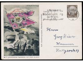 Sonderganzsache 6 Pf.  "Mit unseren Fahnen ist der Sieg ", Bild Nebeltruppe, Maschinenstempel Hannover 1 20.4.41,  Ersttag  (