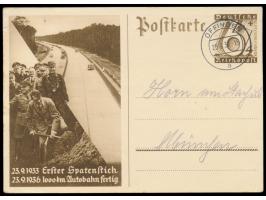 Sonderganzsache für das WHW 6 + 4 Pf., rückseitig vierzeiliger  Zudruck der W.H.W. Kreisführung Günzburg,  Stempel Offingen 2