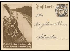 Sonderganzsache für das WHW 6 + 4 Pf., rückseitig vierzeiliger  Zudruck der W.H.W. Kreisführung Dillingen,  Stempel Dillingen