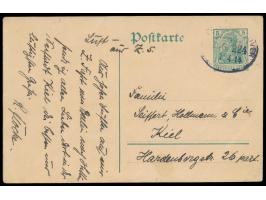 LZ 20, Heeres-Luftschiff Z V: &nbsp;Ganzsache 5 Pfg. als &nbsp;&nbsp;Zeppelin - Abwurfkarte, &nbsp;handschriftlich &nbsp;&quo