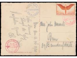 Landungsfahrt nach Bern und Basel  12.10.1930, Foto-Ansichtskarte "Luftschiff Graf Zeppelin über Bern" mit Stempel "Offiz. Ka